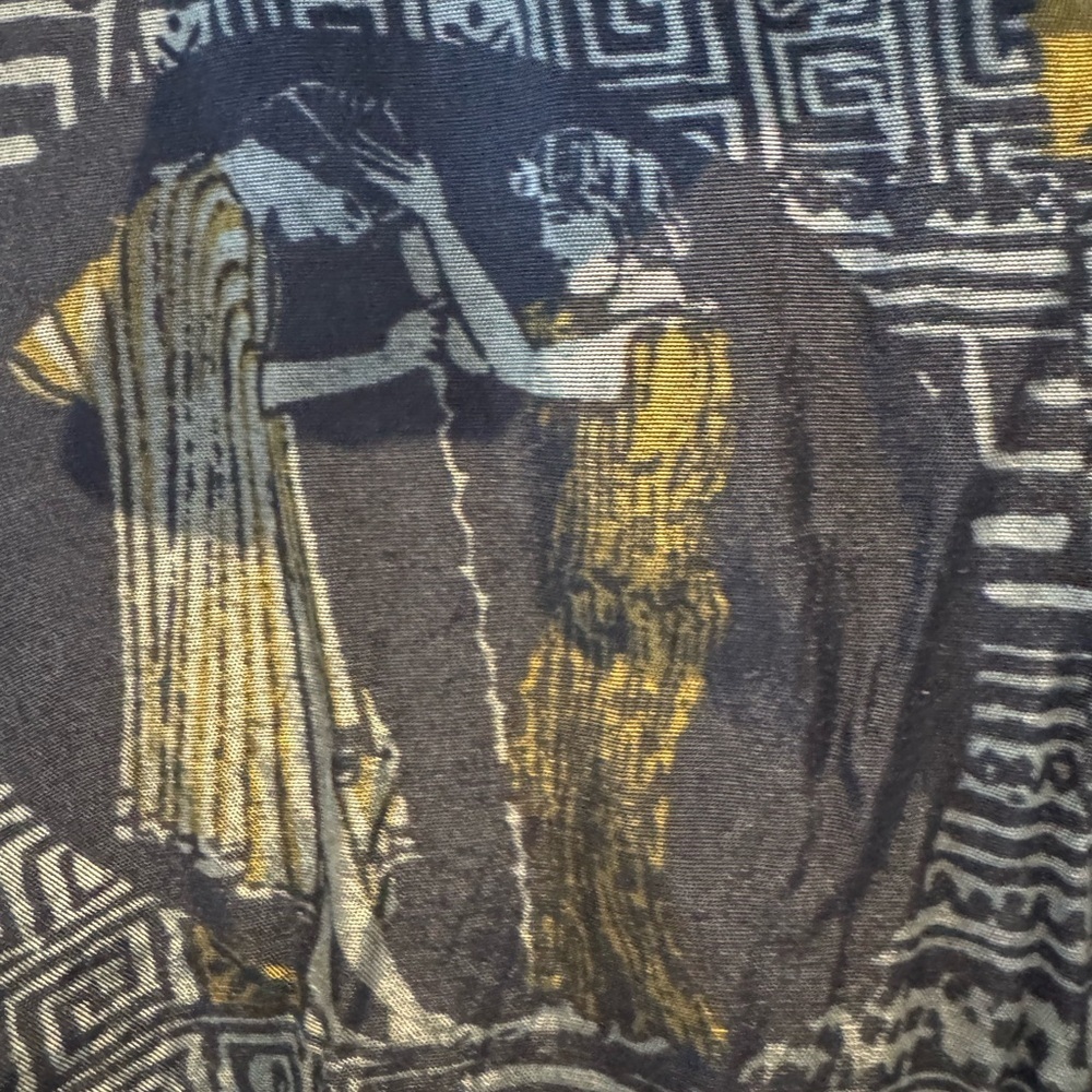 Maestrami Black Gold Pattern Dress Shirt Italy - Picture 3 of 4